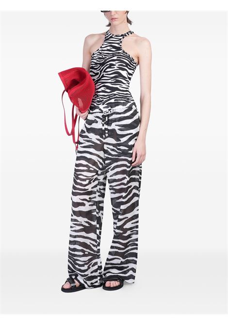 Costume intero con stampa zebrata in bianco e nero The Attico - donna THE ATTICO | 250WBA00005PAA014PR020
